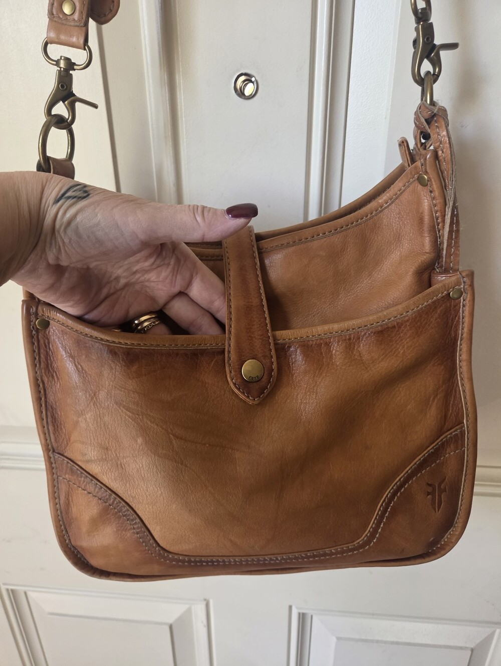 FRYE• Camel Leather "Campus" Crossbody Bag. 🤎💛 - Picture 11 of 12